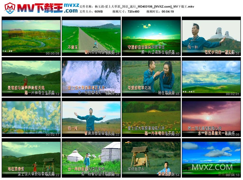 杨玉清-爱上大草原_国语_流行_MD403106